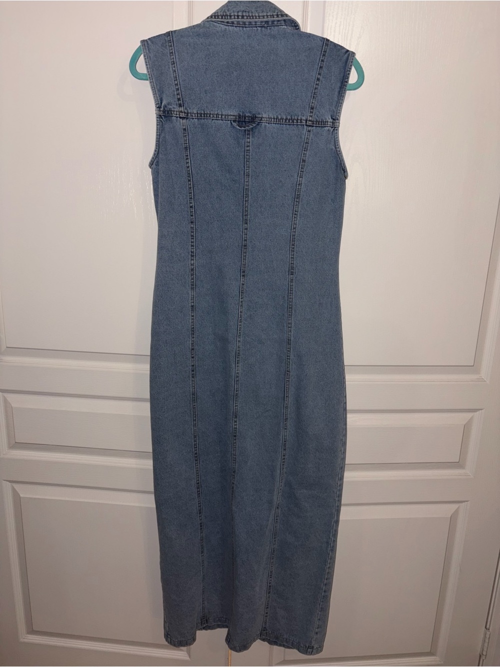 FASHION NOVA TALLAHASSEE DENIM MAXI size M - Picture 6 of 7